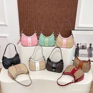 Classical Fashion Underarm Bag Elegant Leather Crescent Bag Sling Versatile Shoulder Handbag Nunu