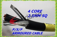 (X1 METER) 4C 2.5MM SQ 1KV PVC/SWA/PVC CU CABLE