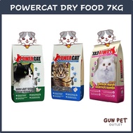 GUN PET PowerCat Dry Cat Food 6.5kg  7kg Ocean Fish Tuna Kitten Chicken Power Cat Makanan Kucing BUMIPUTRA 猫粮 WH7