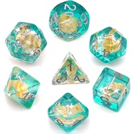 Green Shells Dice Set Polyhedral Conch Dice Sets for Dungeons and Dragons Role Playing Dice DND