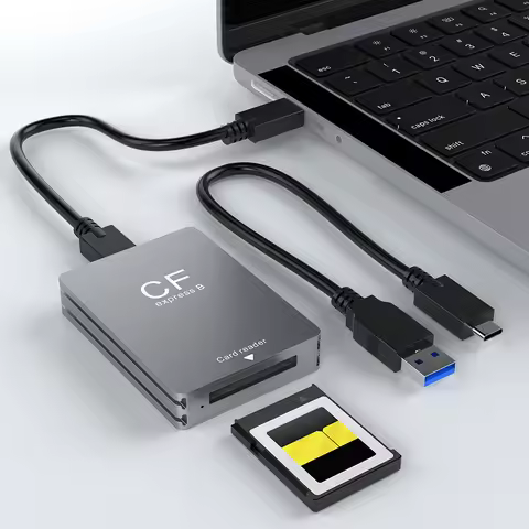 CFexpress Type B Card Reader with USB C To USB C/A Cable CFexpress Card Adapter Support Android/Wind