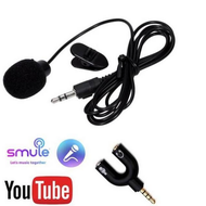 Microfon Clip on + Splitter Audio U/Mic Clip on Youtuber/Mic Youtubers