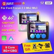 JUSTNAVI Car Radio for Ford Focus 2 3 Mk2 Mk3 Stereo Multimedia 2din