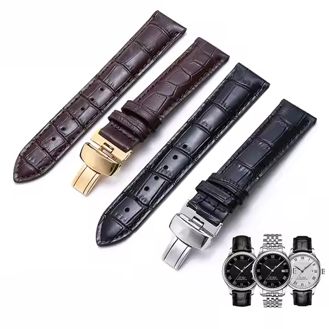 Genuine Leather watchband For Tissot Le Locle T41 T006 PRC200 Watch Strap 18 19 20 21 22mm Wrist Bel