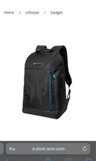 低至4折 15.6 Predator Backpack Acer blue 電腦背包  100%new