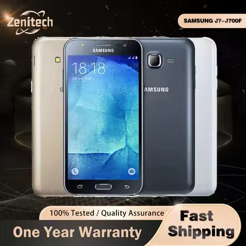 Original Samsung Galaxy J7 J700F 4G Mobile Phone Dual SIM 5.5" 1.5GB RAM 16GB ROM Global Version 13M