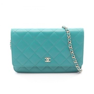 【二手】香奈兒 (Chanel) CHANEL 單背包 Matelassé AP0250 綠色羊皮（綿羊皮）Matelassé 鏈條錢包 女士二手 B