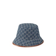 Gucci 男女同款 GG Denim系列GG帆布漁夫帽S M L XL碼