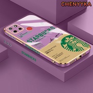 CHENYYKA Casing Ponsel untuk Realme C12 C11 2020 C15 C25 C25s Narzo 20 30A 50A Case pola Starbucks c