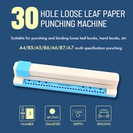 30 Holes Hand-Pushed Hole Puncher A4 Paper Multi-Function Binder Push-Pull Hole Puncher KM-2330