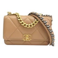 奶茶色 菱格紋 羊皮 19 WOC 兩用包 金釦【CHANEL 香奈兒】 AP3267