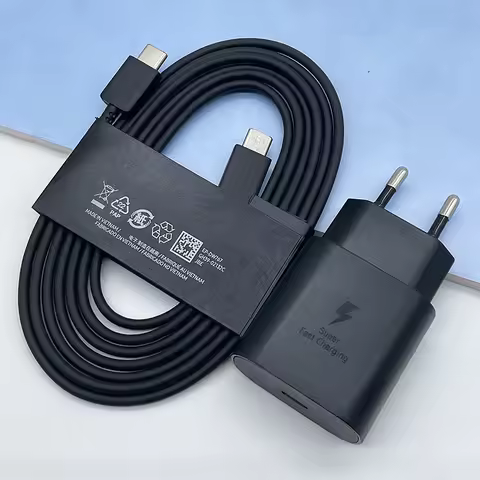 Samsung 25W Quick Charging Charger 180CM USB Type C PD Wall Adapter For Galaxy Z Fold 6 5 7 Note 20 