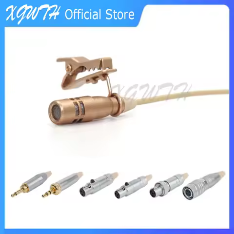 Super Cardioid Tie Clip Lavalier Microphone for Shure Sennheise MiPro AKG Audio Technica Wireless Bo