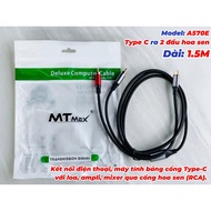 TypeC cable to 2 RCA A570E Vip lotus heads 1.5m long - Connecting speakers, amplifiers, mixers, phon