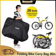 Rhinowalk 26 inch Folding Bicycle Carrying Case Portable Bike Transportation Case Travel Storage Bag Shoulder Bag Bicycle Accessories For Most Folding Bikes