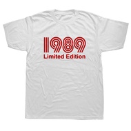1989 Limited Edition Funny 33th Birthday Graphic T-Shirt Mens Summer Style Fashion Short Sleeves Str