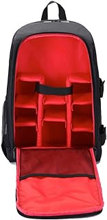 Loboo Idea Backpack Bag Professional for DSLR/SLR Mirrorless Camera Waterproof, Camera Case Compatible for Sony Canon Nikon Camera and Lens Tripod Accessories (Red)