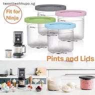 TWE Ice Cream Pints Cup For Ninja Creamie Ice Cream Maker Cups Reusable Can Store Ice Cream Pints Containers With Sealing SG