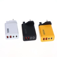 mu USB C 120W Fast Charger Station 4 Port PD QC30 Wall Adapter for Mobile Phone Tablet Travel Power 