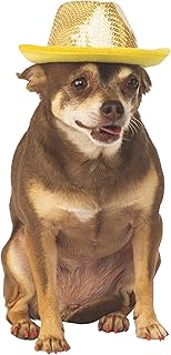 Rubie's Fedora Pet Costume Accessory, Medium/Large, Gold Sequin
