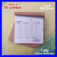 Cash Sales Receipt Note Opaque Paper Invoice Receipt Without Logo Kop Receipt Olshop