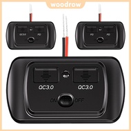 12V/24V Car Charger Socket 36W/48W/60W QC3.0 PD Car Charger Dual USB Car Bus Charger Socket Adapter 
