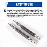 domain-2Pcs Hinge Pin Tool 1/32 2/32inch Hammerless Pogo Pin Punch Door Hinge Pin Removal Tool Small