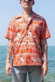 Simple&Raw - เสื้อเชิ้ต BH756 BlueHawaii Shirts (ฺRed)
