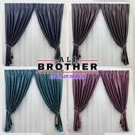 100% Blackout Curtain!! Langsir Bercorak, Kain Tebal, Curtain Blackout UV Protection (Hook/Cangkuk) 