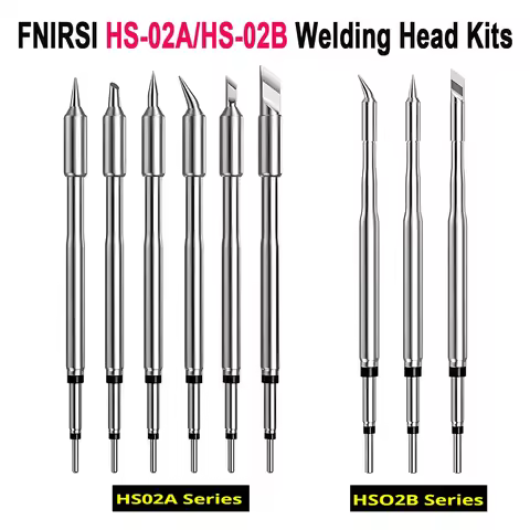 FNIRSI HS-02A/ HS-02B Solder Irons Head Welding Tips Replacement Kit B C2 I JS K KU Soldering Tips W