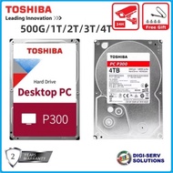 Toshiba P300 4TB/3TB/2TB/1TB/500GB Desktop PC Hard Drive 7200 RPM 64MB Cache SATA 6.0Gb/s 3.5" HDD I