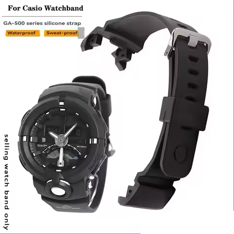 For G-SHOCK Casio Sport Silicone Watch Strap Men's GA-500 GA500 GA-500-1A Series Personalized Fashio