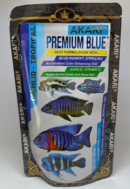 Akari Premium red yellow blue CICHLID Chiclid Tropical 100 gr 100gr Pellets 1 mm Fish
