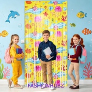 FASHIONHUBZ Underwater World Foil Fringe Curtain, Jellyfish Pattern Foil Streamer Rain Curtain, Frin