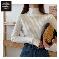 SM SHOP INNER RAJUT JUMBO AISHA HIJAB / BAJU DALAMAN TURTLENECK KNIT MANSET / ATASAN PAKAIAN WANITA