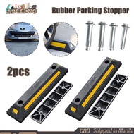 2 Pcs Car Rubber Parking Stopper Heavy Duty Premium Quality Durable Parking Stopper With Screws