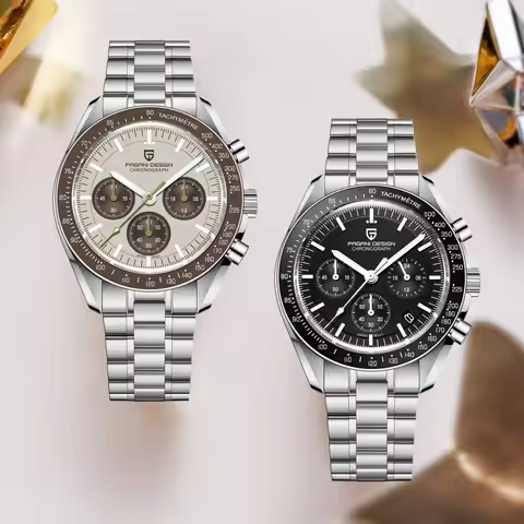 PAGANI DESIGN 500 Speedometer circle Sport Chronograph 316L All Steel Luminous Man watch AR Sapphire