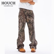HOUCH COD High Quality Jeans Camouflage Cargo Pants Men Twig Retro Design Loose Straight Leg Pants