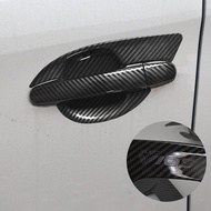 Xuming สำหรับ Vios 2014 2018คาร์บอนไฟเบอร์ที่จับประตูรถฝาครอบ Trim Vios Ncp150 Xp150ประตูด้านนอกถาดม