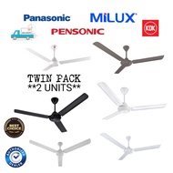 (2 UNITS)Pensonic / Milux / KDK / Panasonic Ceiling Fan 60" 3 Balde PCF6000/PCF-6001B/F-M15A0/MCF6001/MCF6001M/K15V0