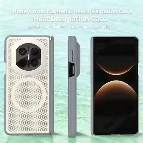 Luxury Breathable Honeycomb Magnetic Case For Huawei Mate X7 Mate X6 Hard Plastic For Magsafe Wirele