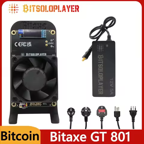 New Bitaxe GT 801 ASIC Bitcoin Miner BM1370 Chip Open Source BTC miner With Power Supply