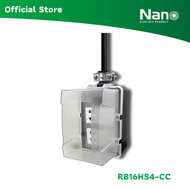 NANO บล็อคยาง + เต้ารับ 4 ช่อง + เมนสวิทซ์ 16A + ฝา PC (สายยาว 3M 5M 10M 20M) (1 ชิ้น/กล่อง) รุ่น RB