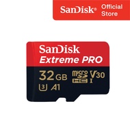 SanDisk Extreme Pro A1 microSDXC UHS-1 U3 V30 (Up to 100MB/s Read) 32GB Memory Card with Adapter SDSQXCG