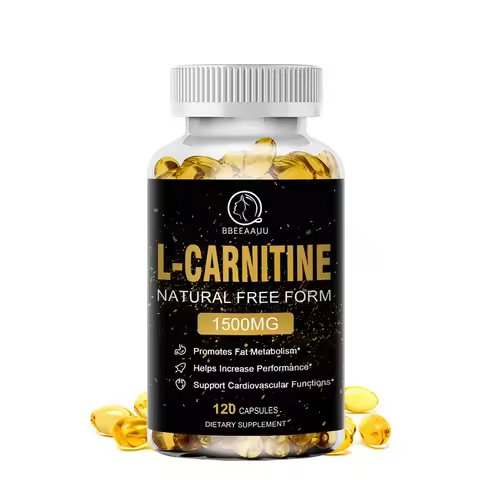 BBEEAAUU L-Carnitine Capsules Citruline Promote Muscle Growth Energy Support Anti-fatigue Exercise D