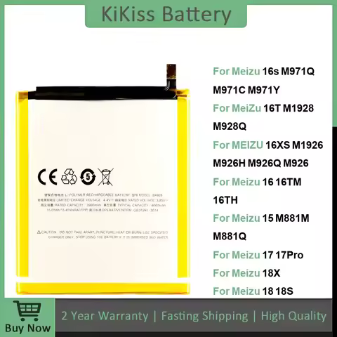Battery For Meizu 16s M971Q M971C M971Y 16T M1928 M928Q 16XS M1926 M926H 16 16TM 16TH 15 M881M 17/Pr