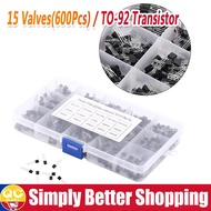 15 Values *40pcs 600pcs To-92 Transistor Assortment Assorted Kit 2n2222 2n3904 2n3906 2n5088 2n5089