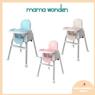 Mama Wonders Baby Dining Chair Multifunctional Adjustable Tray Detachable Legs Foldable High Chair