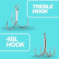 TREBLE HOOK & LION 4BL FISHING HOOK Crankbait Matakail Mancing Gewang Casting Fishing Lure Hook