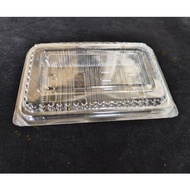 GO - L1H - GO Plastic Tray [ 50pcs± ] Bakery Disposable Plastic Clear Food Box - Bekas Makanan - OPS